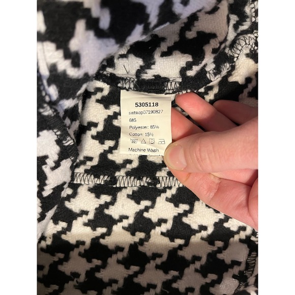 Military Jacket Gold Button Embellished Double Breasted Blazer Black White XS - Picture 5 of 8